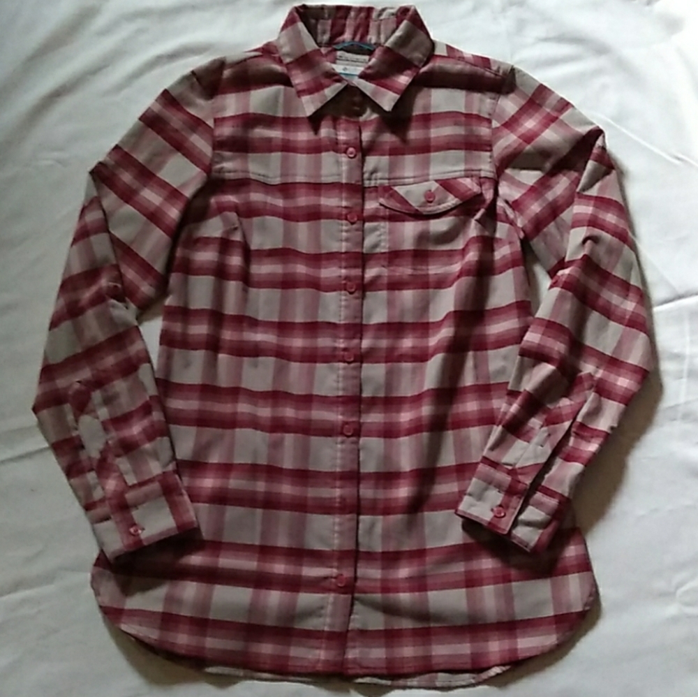 NWOT Columbia Omni-wick Plaid Button Down - Picture 3 of 8